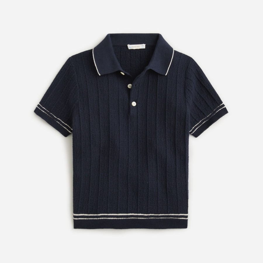 Best J.Crew Boys' Tipped Short-Sleeve Sweater-Polo In Cotton