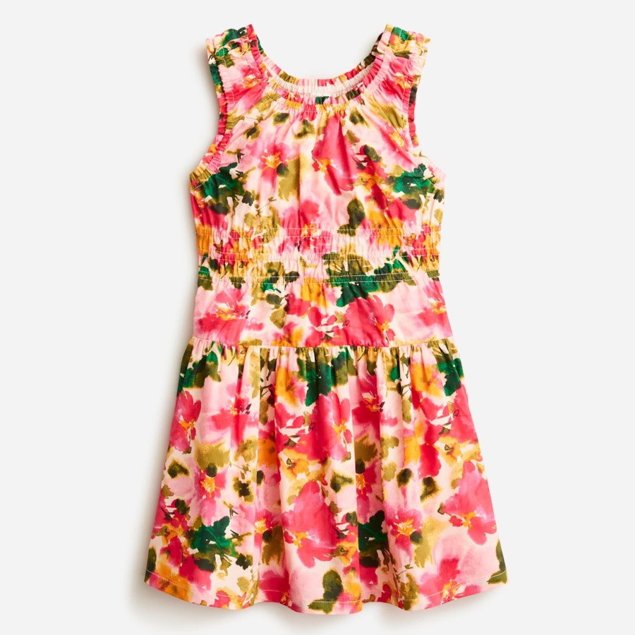 Online J.Crew Girls' Scoopneck Dress In Cotton Poplin Floral