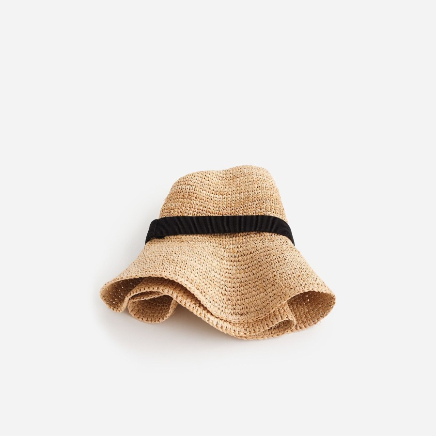 Clearance J.Crew Wide-Brim Packable Straw Hat