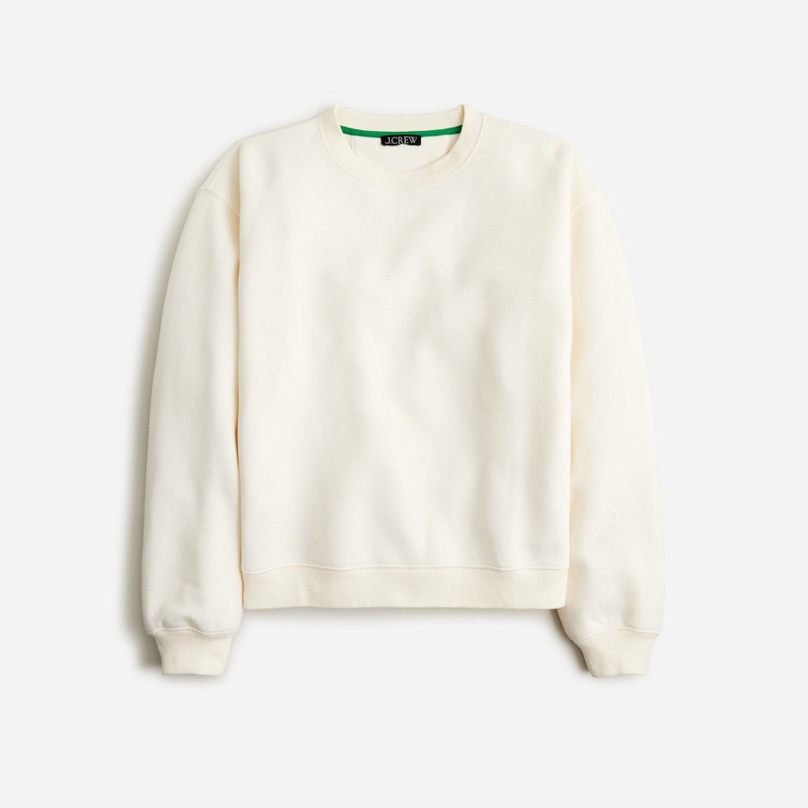 Best J.Crew Heritage Fleece Cropped Sweatshirt