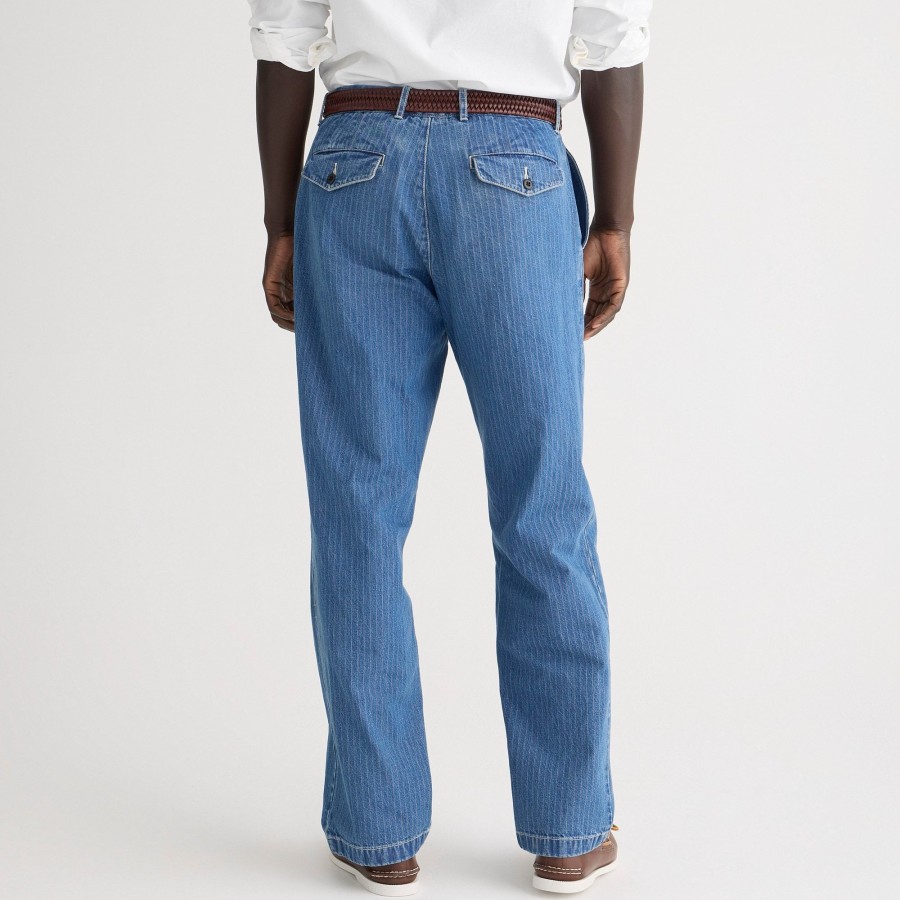 Best J.Crew Classic Chino In Dobby Indigo Stripe