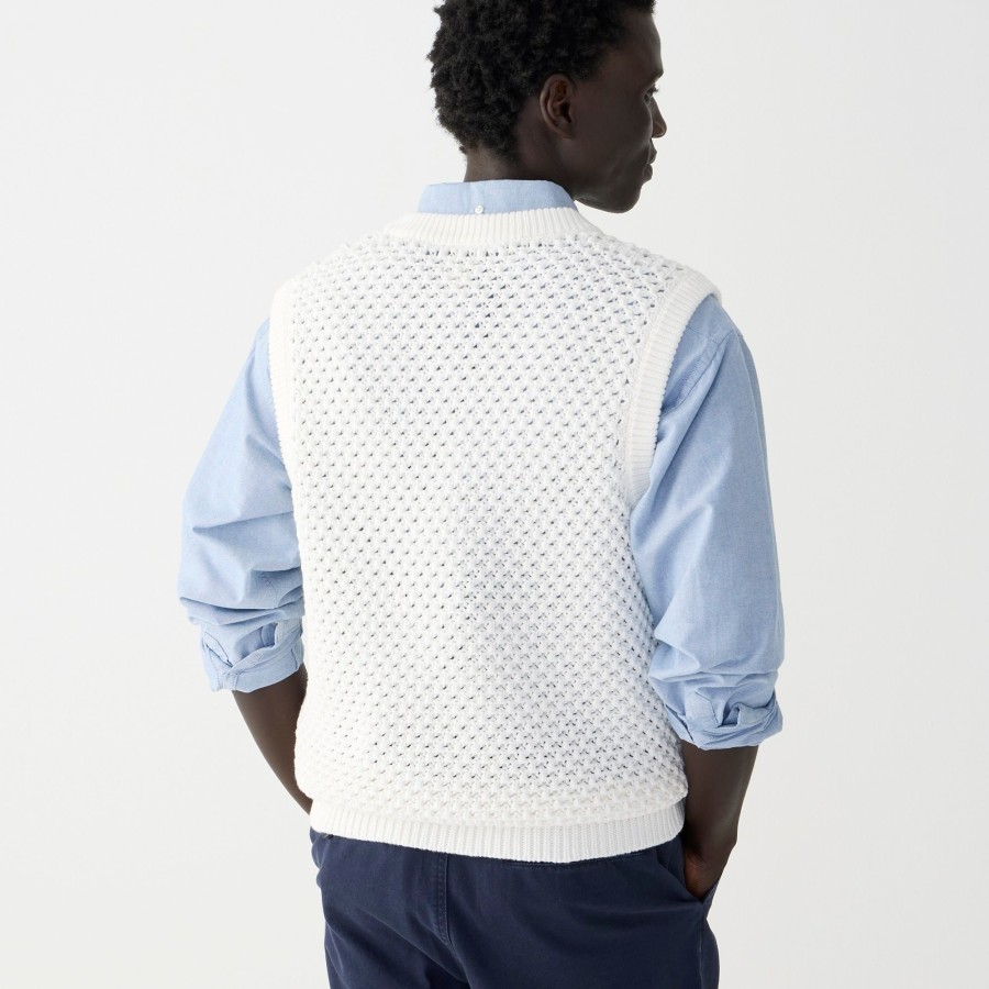 Hot J.Crew Cotton Berry-Stitch Sweater-Vest