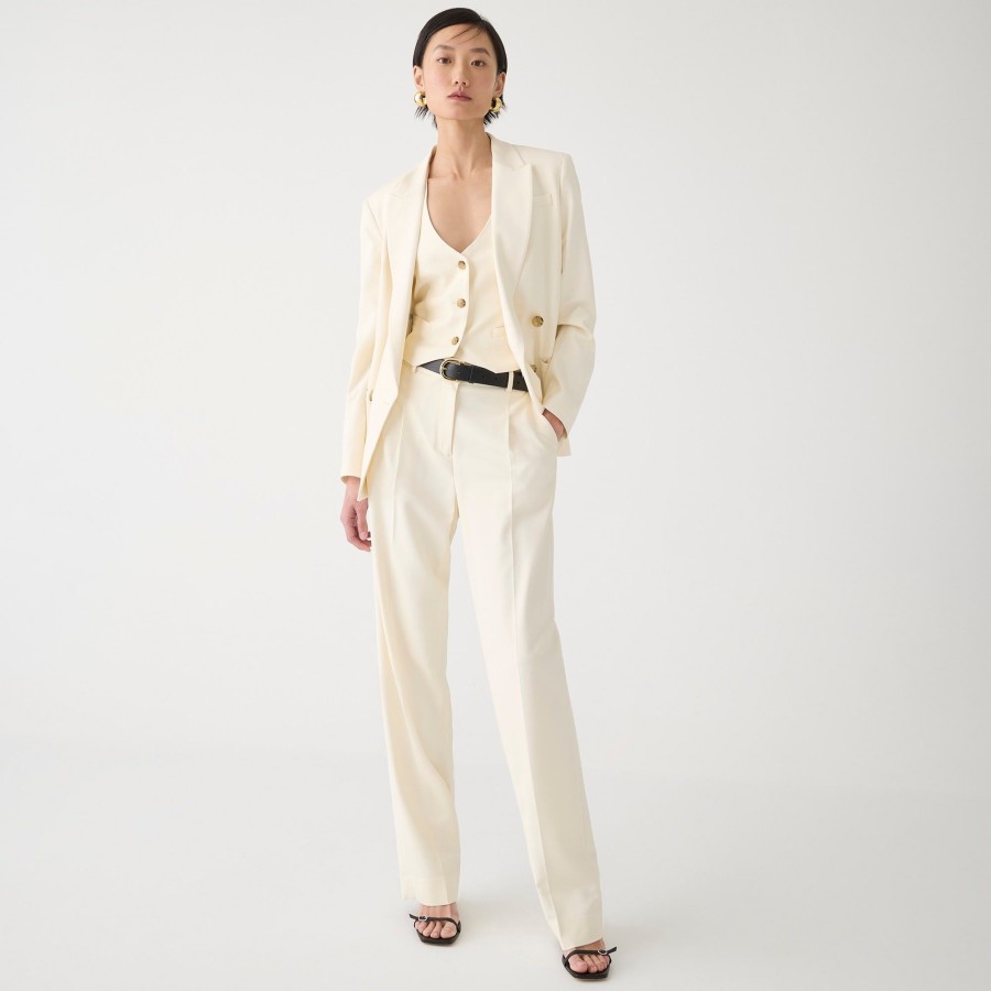 New J.Crew Wide-Leg Essential Pant In City Twill