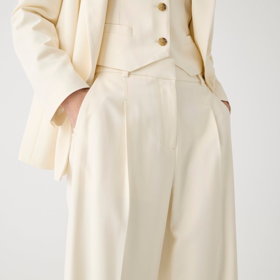 New J.Crew Wide-Leg Essential Pant In City Twill