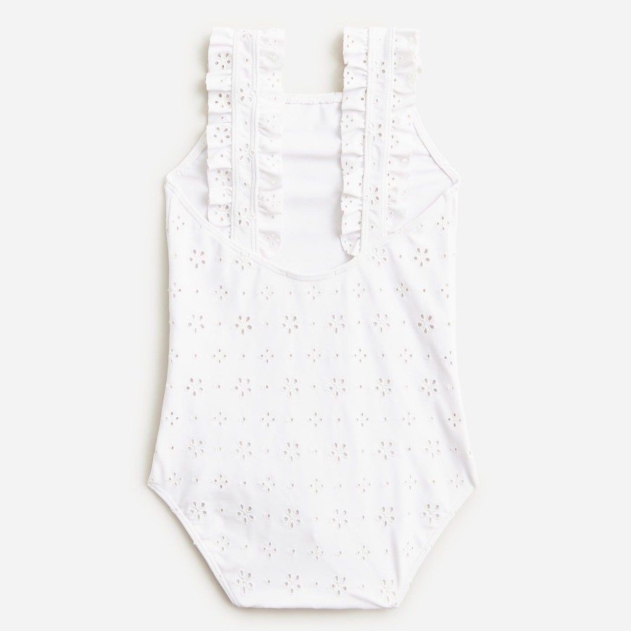 Clearance J.Crew Minnow X Crewcuts Girls' Eyelet One-Piece Swimsuit With Upf 50+