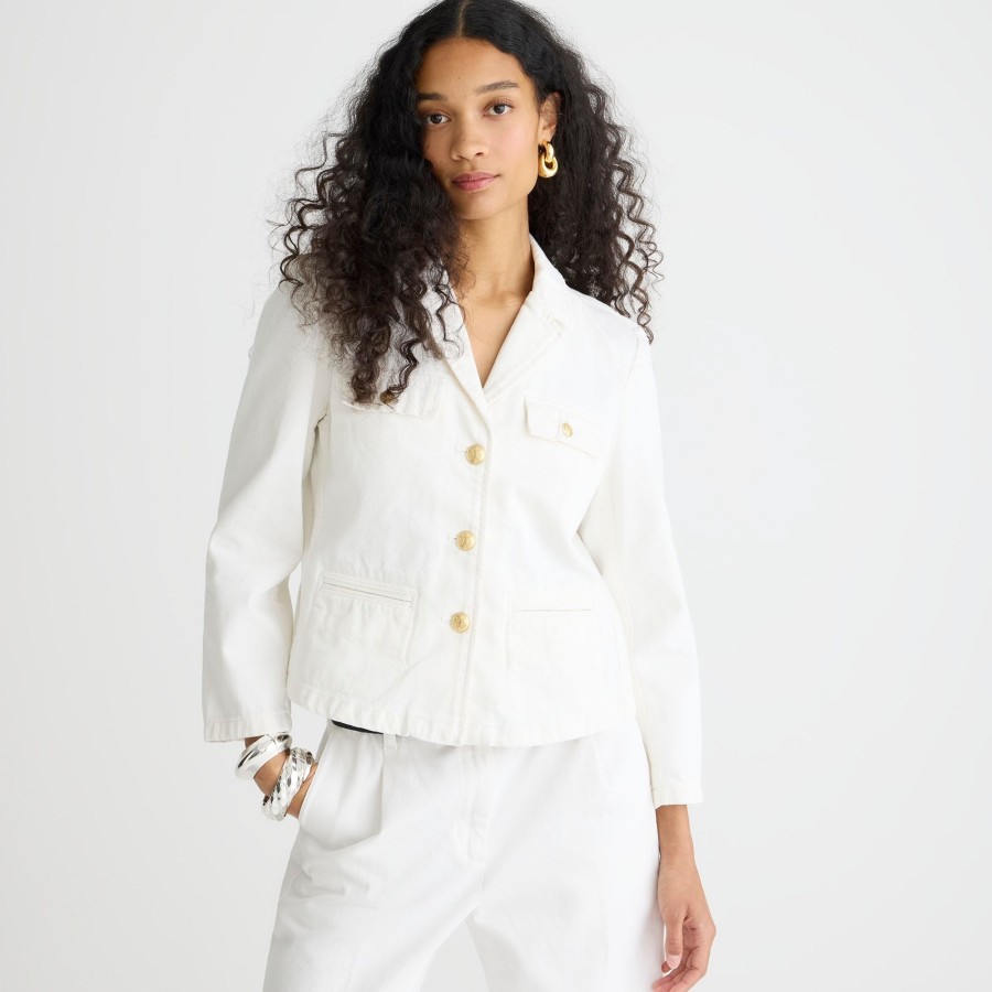 Wholesale J.Crew Denim Blazer-Jacket In White