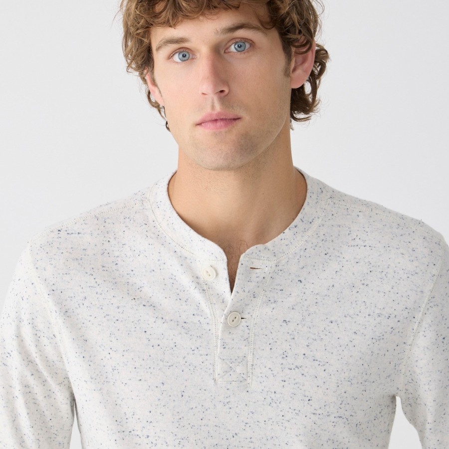 New J.Crew Heritage Brushed Rib-Knit Henley