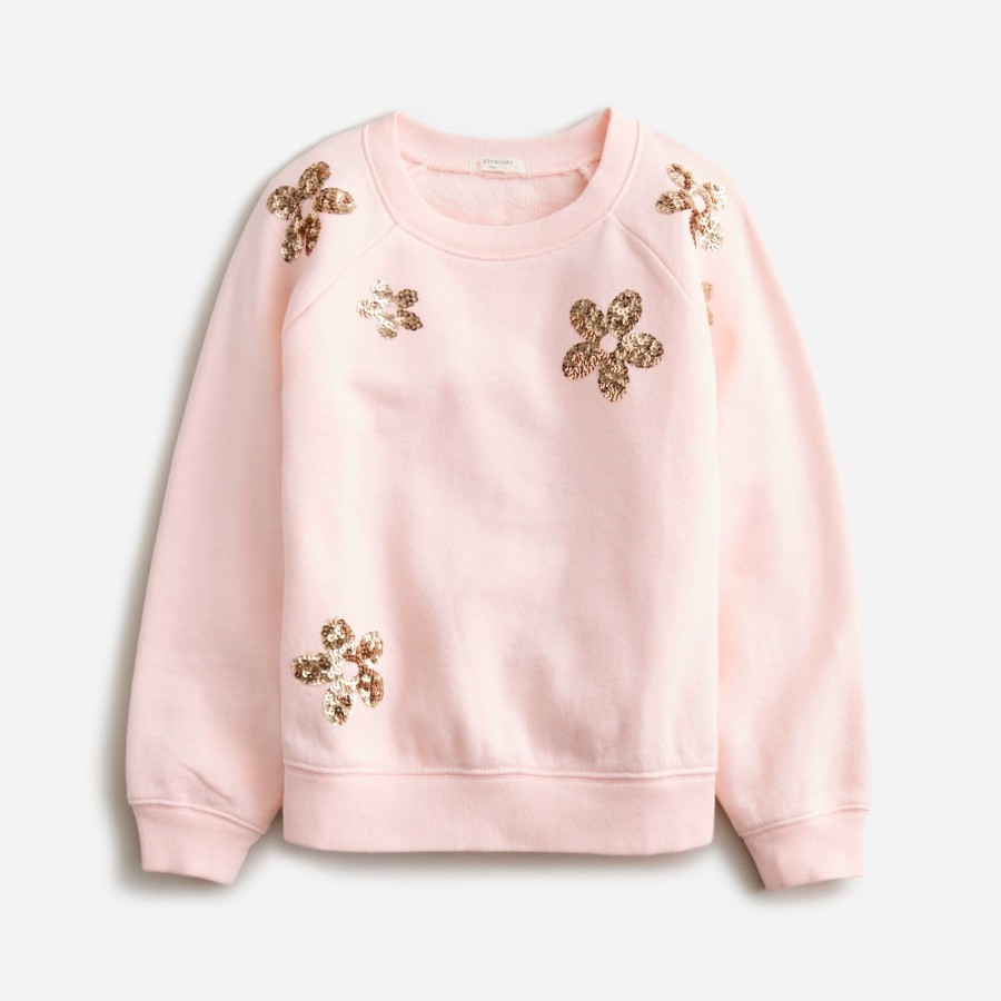 New J.Crew Girls' Sequin Graphic Crewneck Sweatshirt