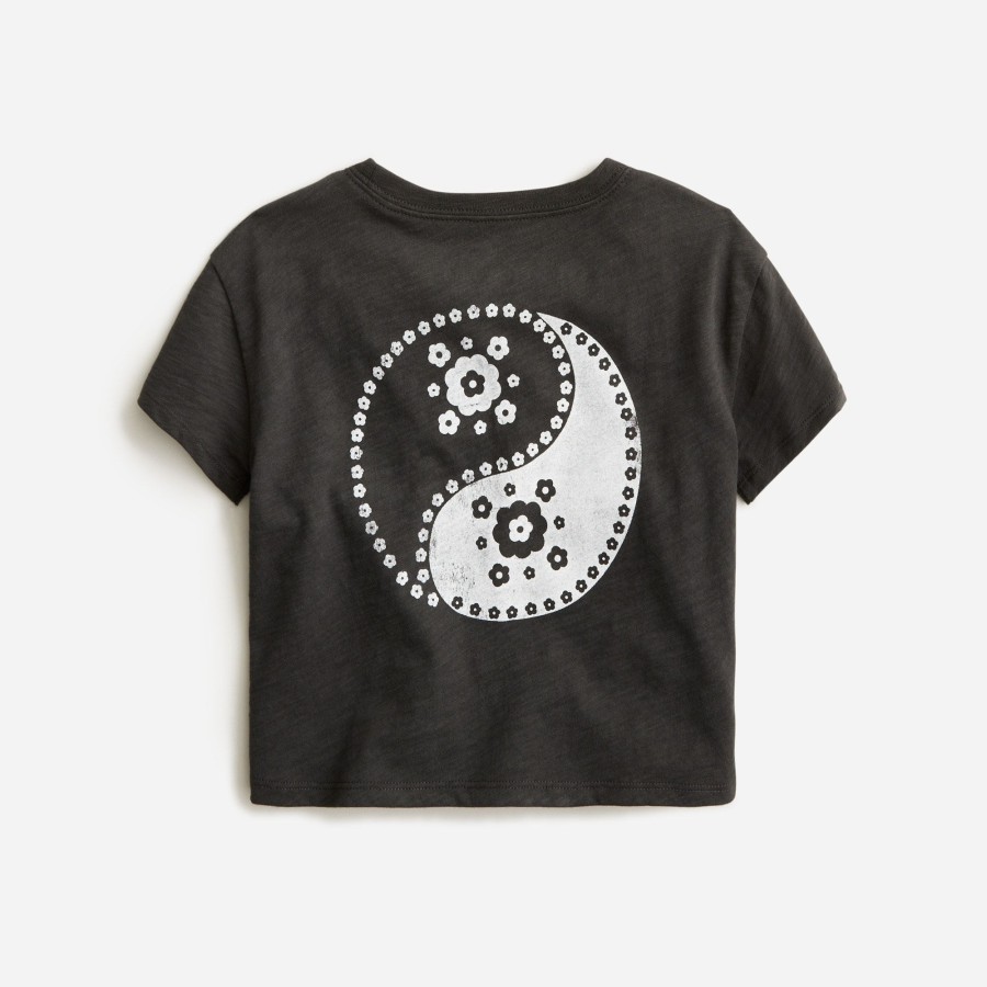 Best J.Crew Girls' Cropped Yin-Yang Graphic T-Shirt