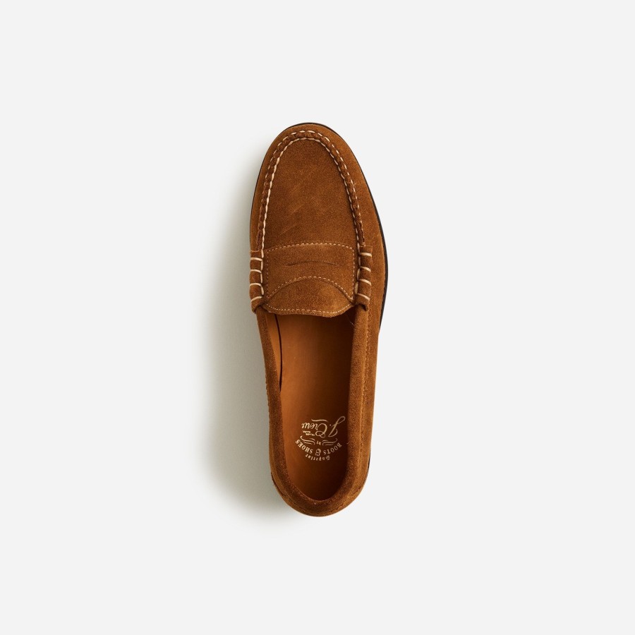 New J.Crew Camden Suede Loafers With Leather Soles