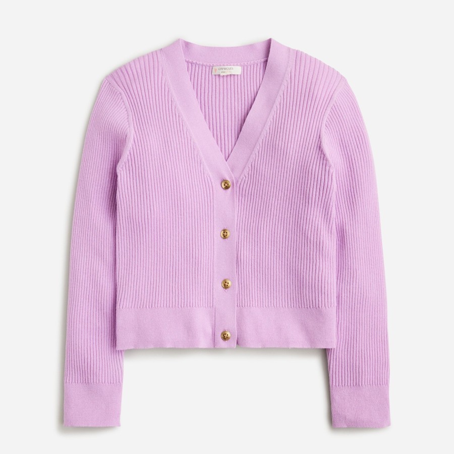 New J.Crew Girls' Cropped V-Neck Cardigan