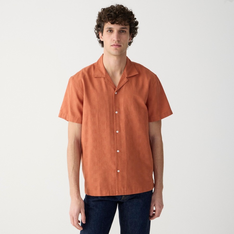 Online J.Crew Short-Sleeve Textured Cotton Camp-Collar Shirt