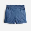 New J.Crew Girls' Paper-Bag Short In Chambray