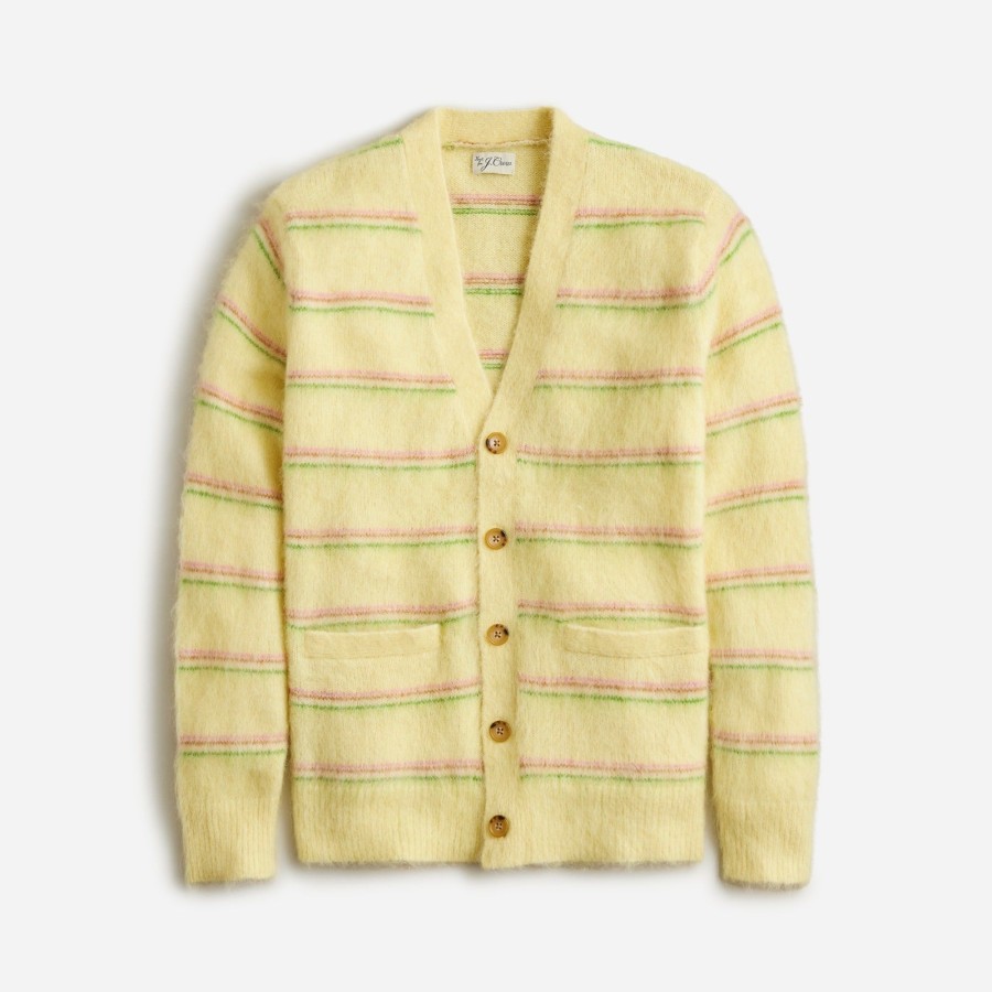 Hot J.Crew Alpaca-Blend V-Neck Cardigan Sweater In Stripe