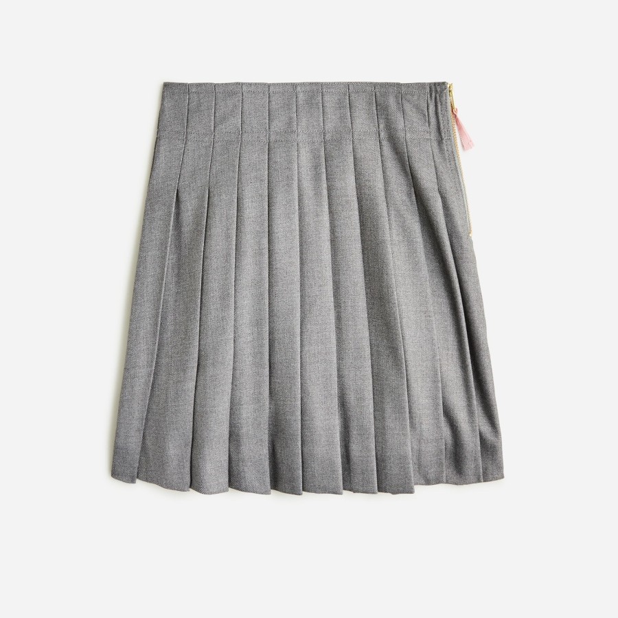 Clearance J.Crew Girls' Pleated Skirt In Twill