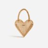 Hot J.Crew Small Heart Straw Bag