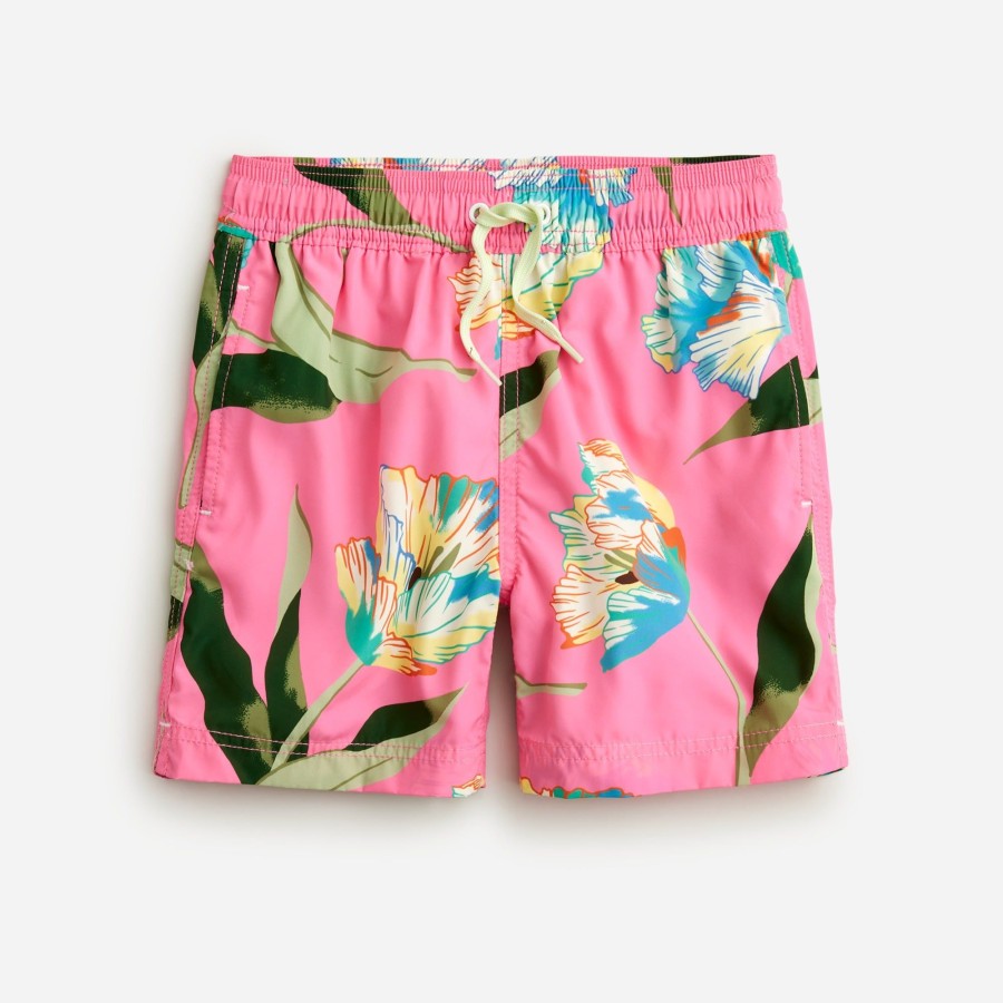 Best J.Crew Boys' New Printed Swim Trunk With Upf 50+