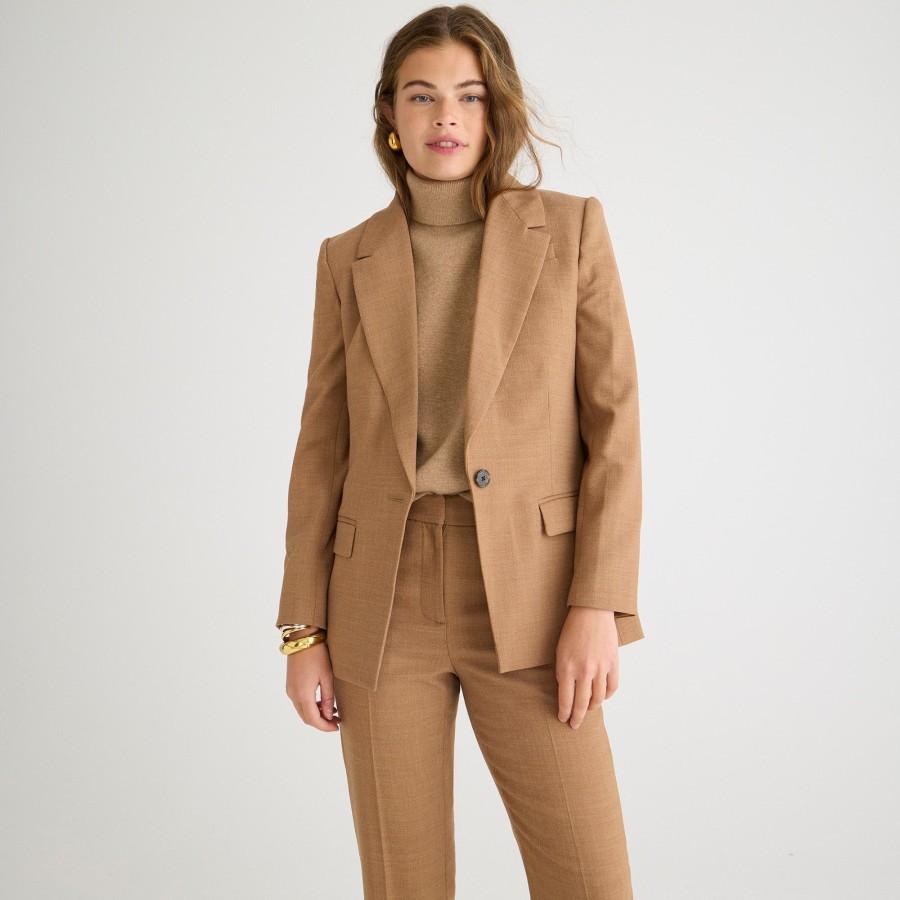 Hot J.Crew Willa Blazer In Italian City Wool Blend