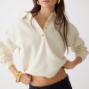 Hot J.Crew Heritage Fleece Polo Sweatshirt