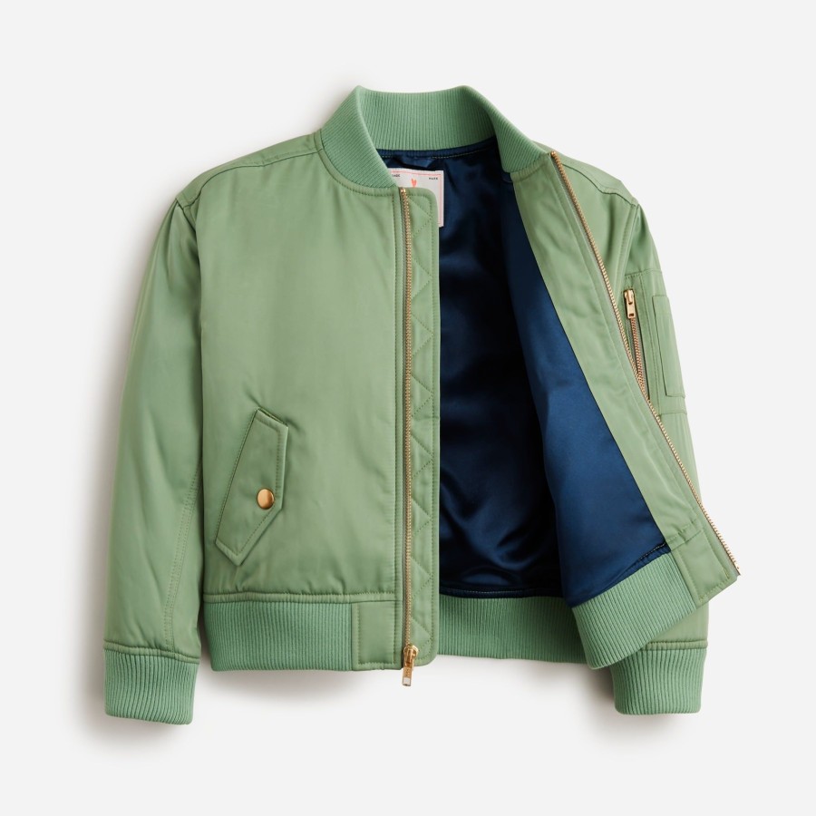 Clearance J.Crew Limited-Edition Kids' Cropped Bomber Jacket In Twill