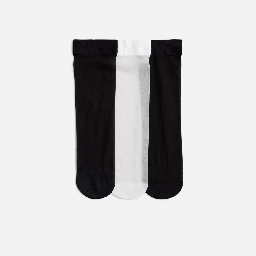 Online J.Crew Sheer Bootie Socks Three-Pack