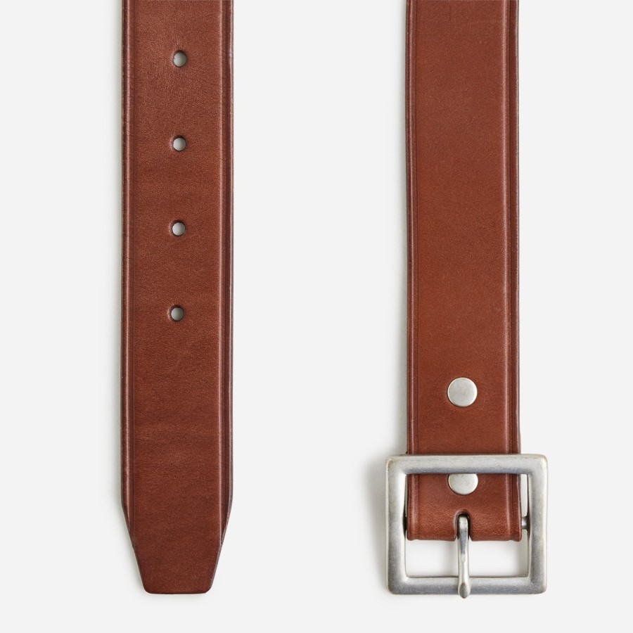 Clearance J.Crew Wallace & Barnes Italian Leather Belt With Square Brass Buckle