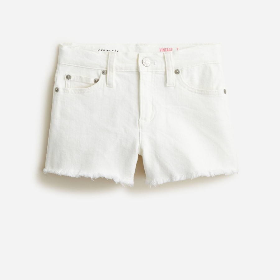 Wholesale J.Crew Girls' Frayed-Hem Denim Short In White