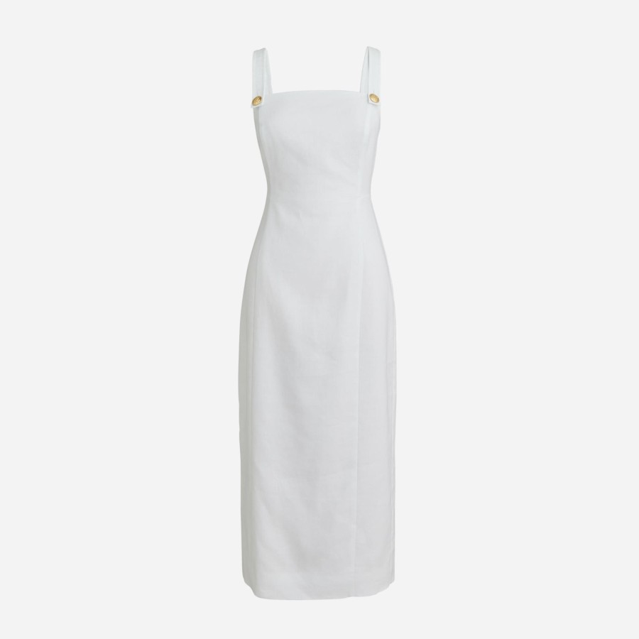 Clearance J.Crew Stretch Linen-Blend Sheath Dress