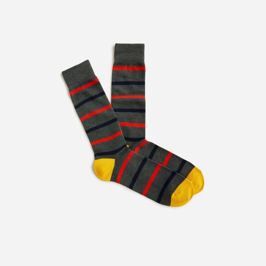 Hot J.Crew Naval-Striped Socks