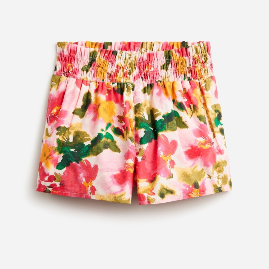 Wholesale J.Crew Girls' Smocked Pull-On Short In Cotton Poplin Floral