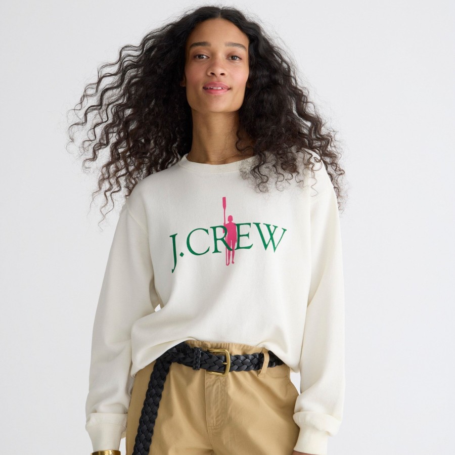 New J.Crew French Terry Oarsman Relaxed Sweatshirt