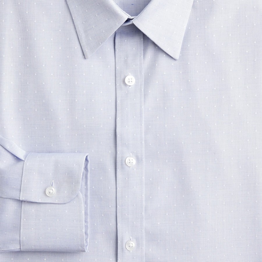 New J.Crew Bowery Wrinkle-Free Dobby Dress Shirt With Point Collar