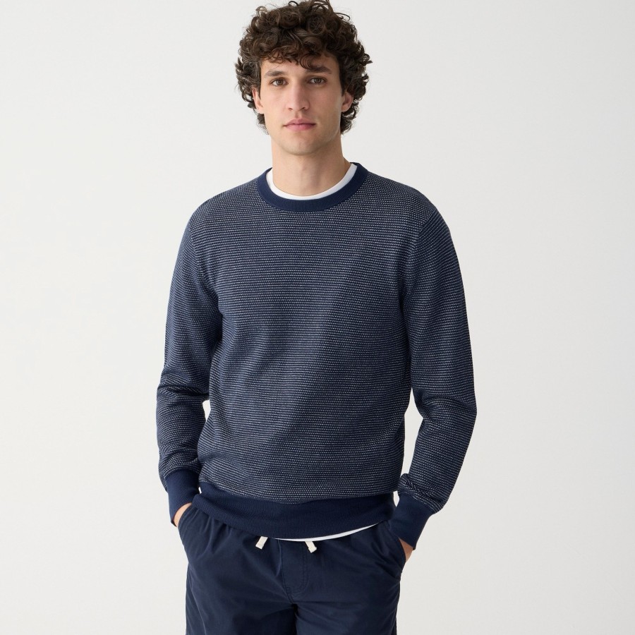 Best J.Crew Cotton Pique-Stitch Crewneck Sweater