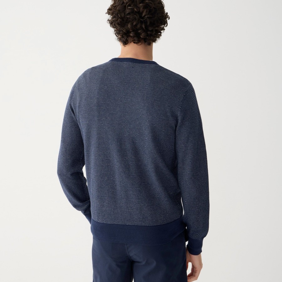 Best J.Crew Cotton Pique-Stitch Crewneck Sweater