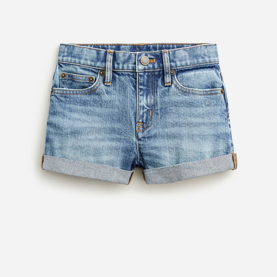 Wholesale J.Crew Girls' Cuffed Denim Short In Island Wash