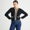 Hot J.Crew Emilie Sweater Lady Jacket With Contrast Trim