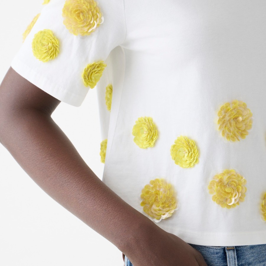 Best J.Crew Limited-Edition Flower Applique T-Shirt