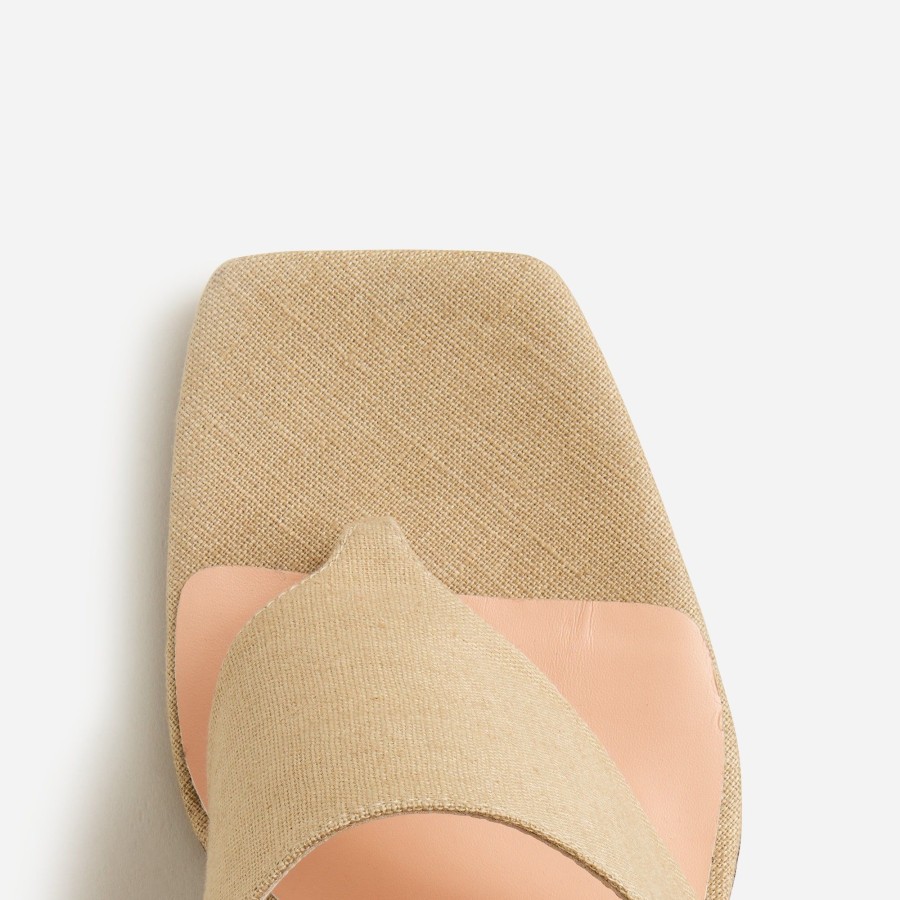 Best J.Crew Rounded-Heel Thong Sandals In Linen