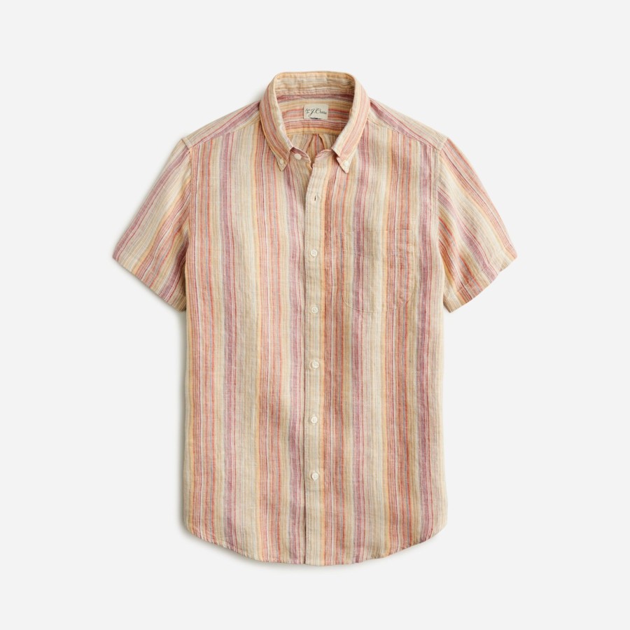 Online J.Crew Short-Sleeve Baird Mcnutt Irish Linen Shirt